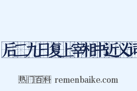 后二九日复上宰相书近义词是什么意思的图片